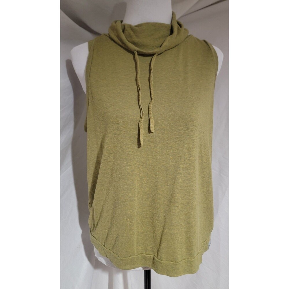 Prana Womens Medium Green Cowl Neck Tank Top Sleeveless Activewear Yoga Casual